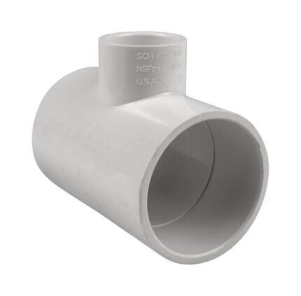 PVC Tee - 2" x 2" x 1" Slip - White