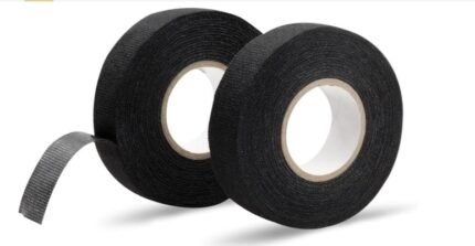2 Rolls Automotive Wire Harness Tape,15 Meter Electrical Insulation Black Self-Adhesive Fabric Noise Reduction Wrap Cord Cloth